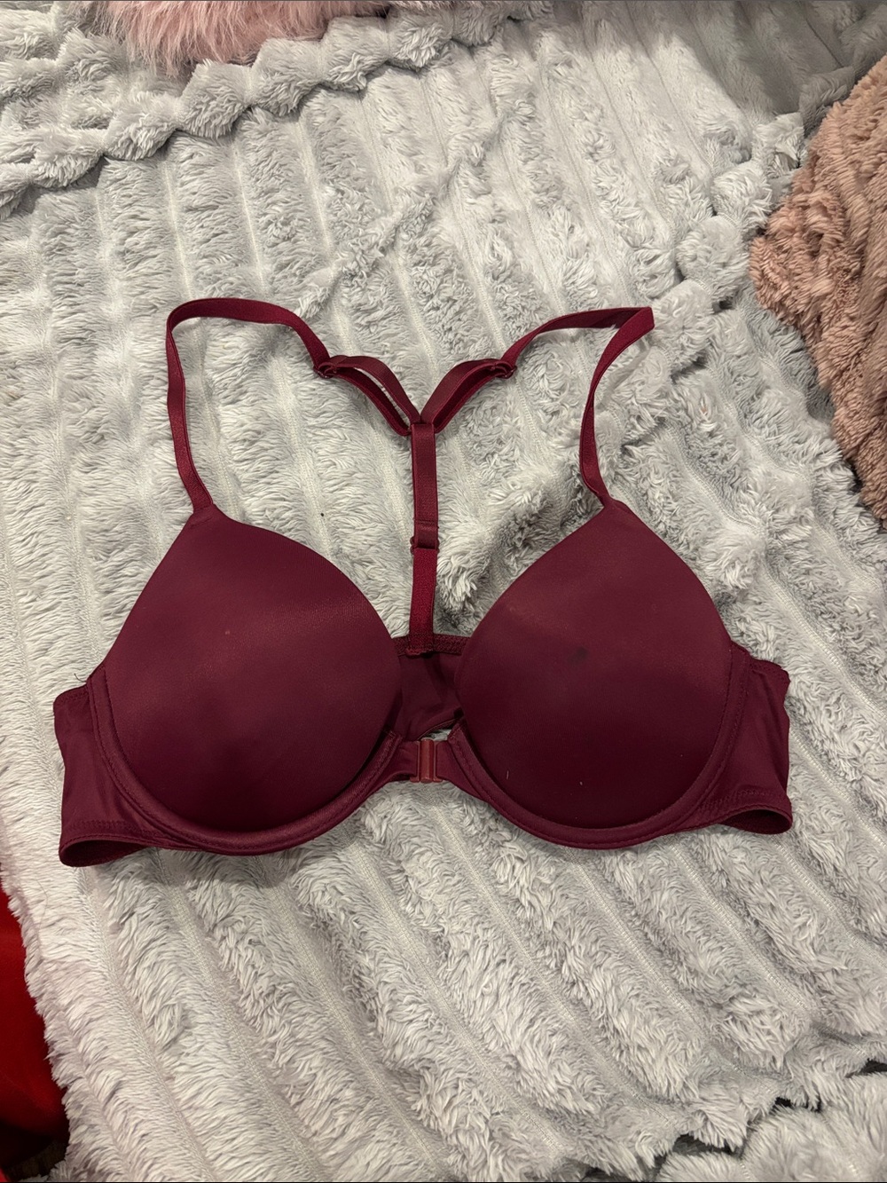 PINK Victoria's Secret Molded T-Shirt Bra - Deep Wine